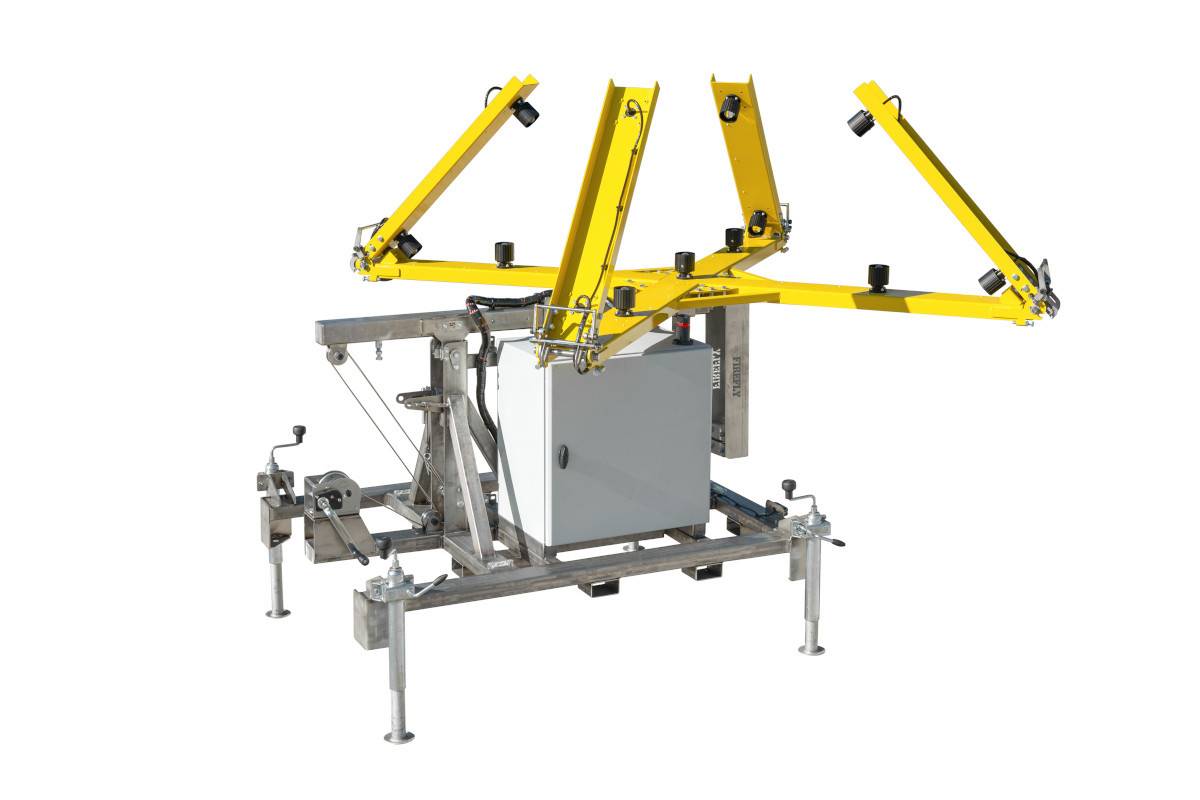 Mobilný svetelný kríž FIREFLY na označenie uzavretia letiskovej dráhy