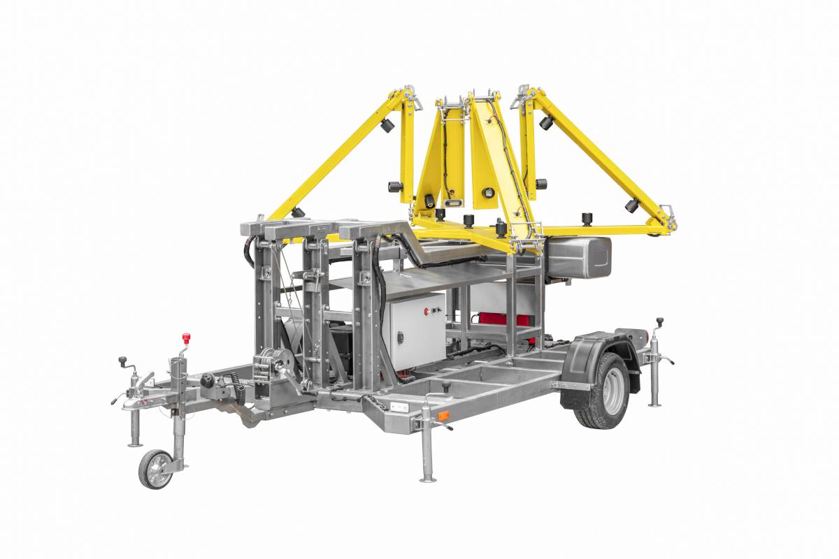 Mobilný svetelný kríž FIREFLY na označenie uzavretia letiskovej dráhy