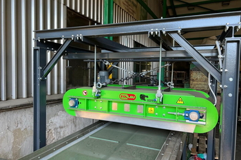 Závesný elektromagnet DND-AC-E – čistenie plôch od popadaného šrotu