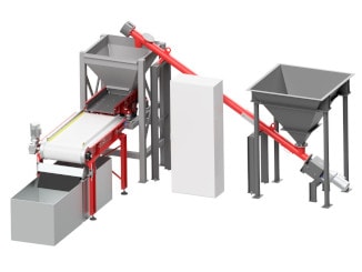 Linka na separáciu mierne magnetickej nehrdzavejúcej ocele z farebných kovov